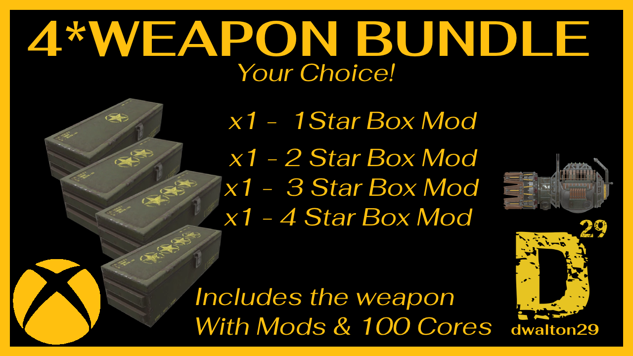 Fallout 76 Custom 4* Weapon Bundle (Xbox Only)